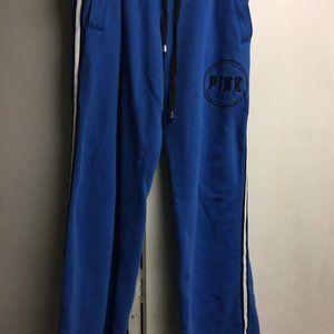 PINK Royal Blue Sweat Pans with White Side Stripe